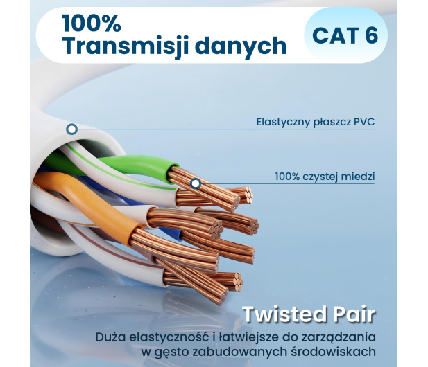 ExtraLink Kat.6 U/FTP 2m 1Gbps Patchcord LAN miedź skrętka kątowy - 1543743 - zdjęcie 9